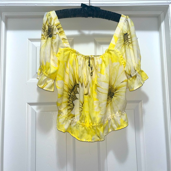 Sunflower peplum top - Picture 1 of 3